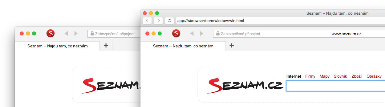 Seznam.cz prohlížeč s node-webkit chrome