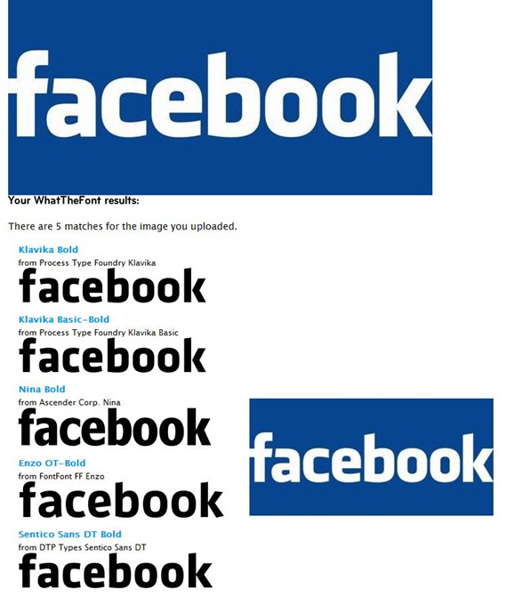 WhatTheFont - Facebook logo